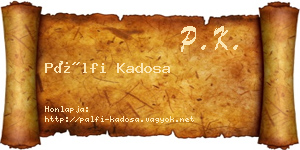 Pálfi Kadosa névjegykártya
